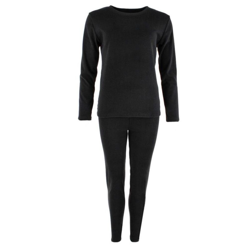 CTM Women's Insulated Thermal Underwear Long Sleeve and Pant Set by Wootie